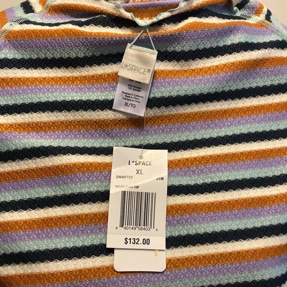 Anthropologie L*Space wildflower top crop top rashguard Y2K vibes dainty XL - Picture 7 of 8